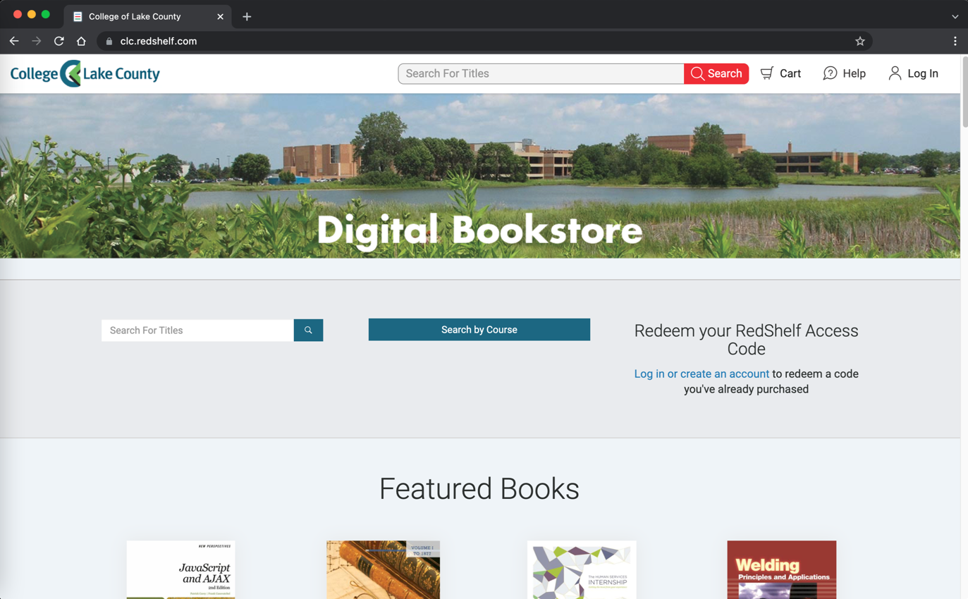 RedShelf Home Page